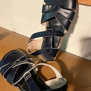 Women’s Salt Water Sandals, Navy Blue